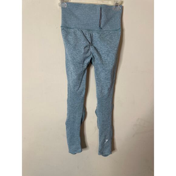 Gymshark Womens Large Dark Washed Jade Marl High Waist Vital Boost Legging XS - Picture 4 of 4